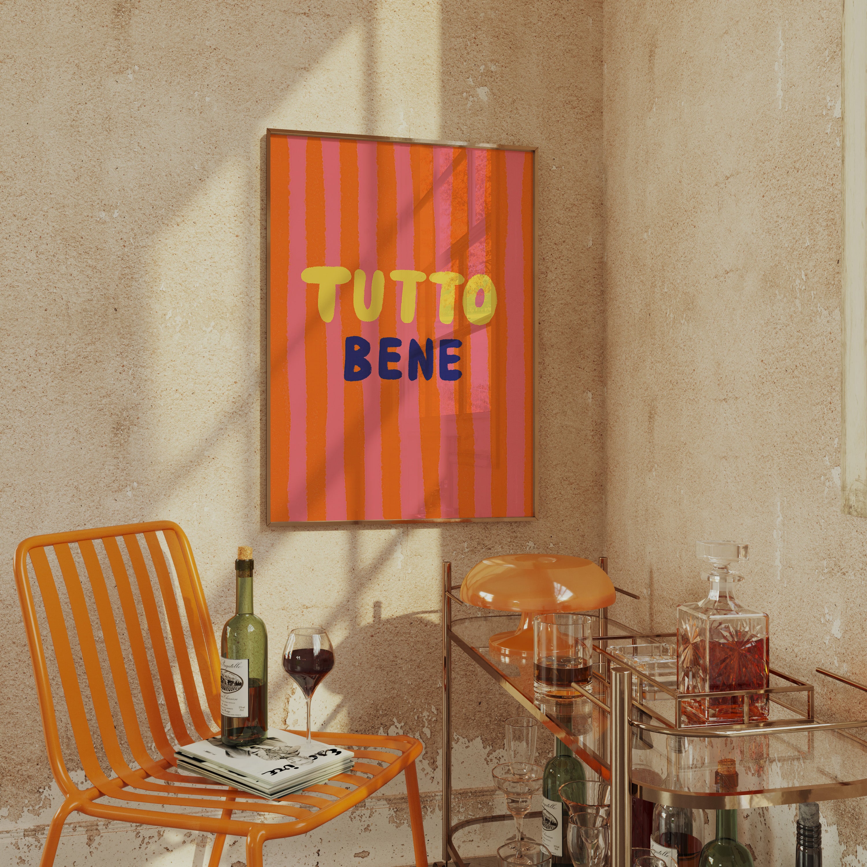 POSTER TUTTO BENE PINK ORANGE