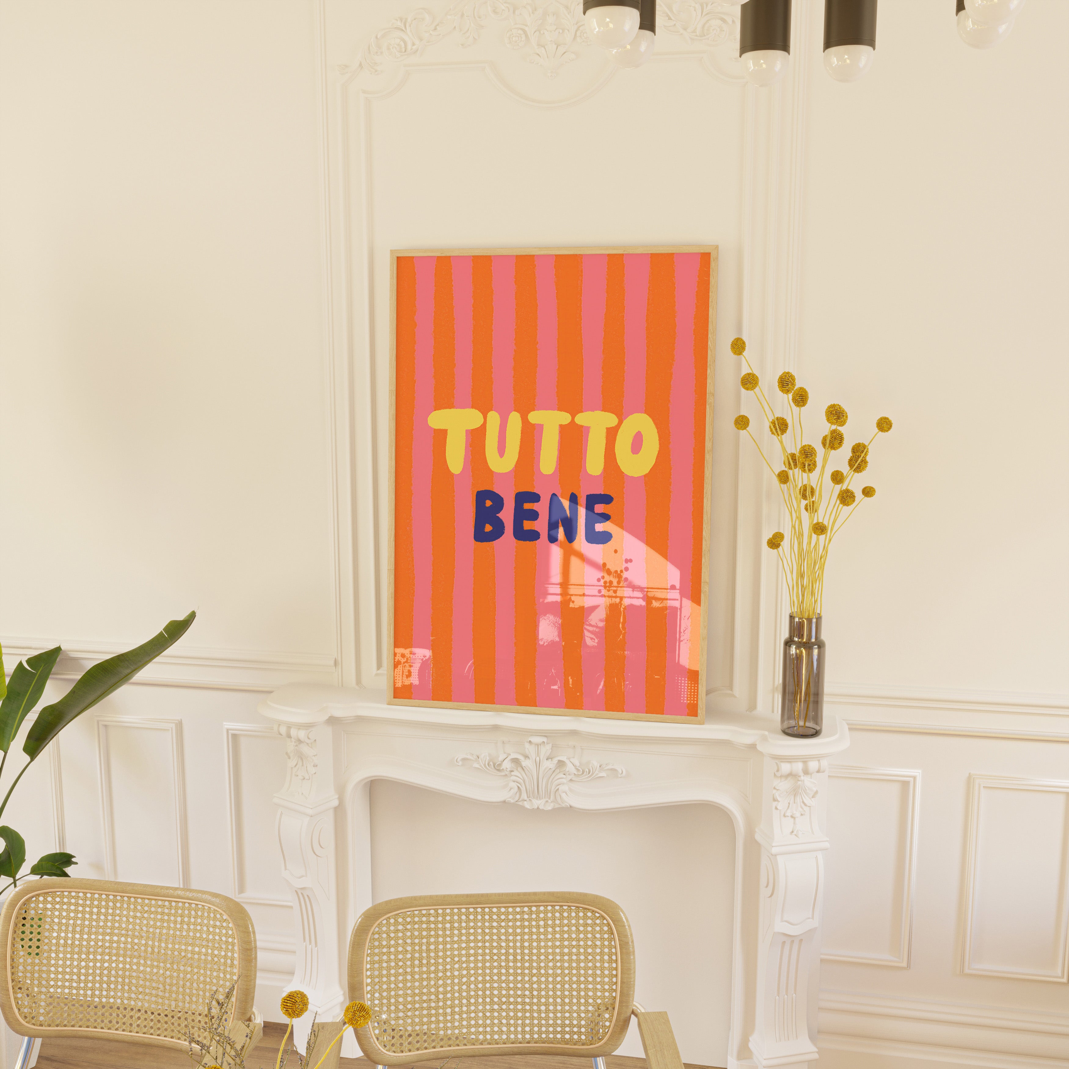 POSTER TUTTO BENE PINK ORANGE