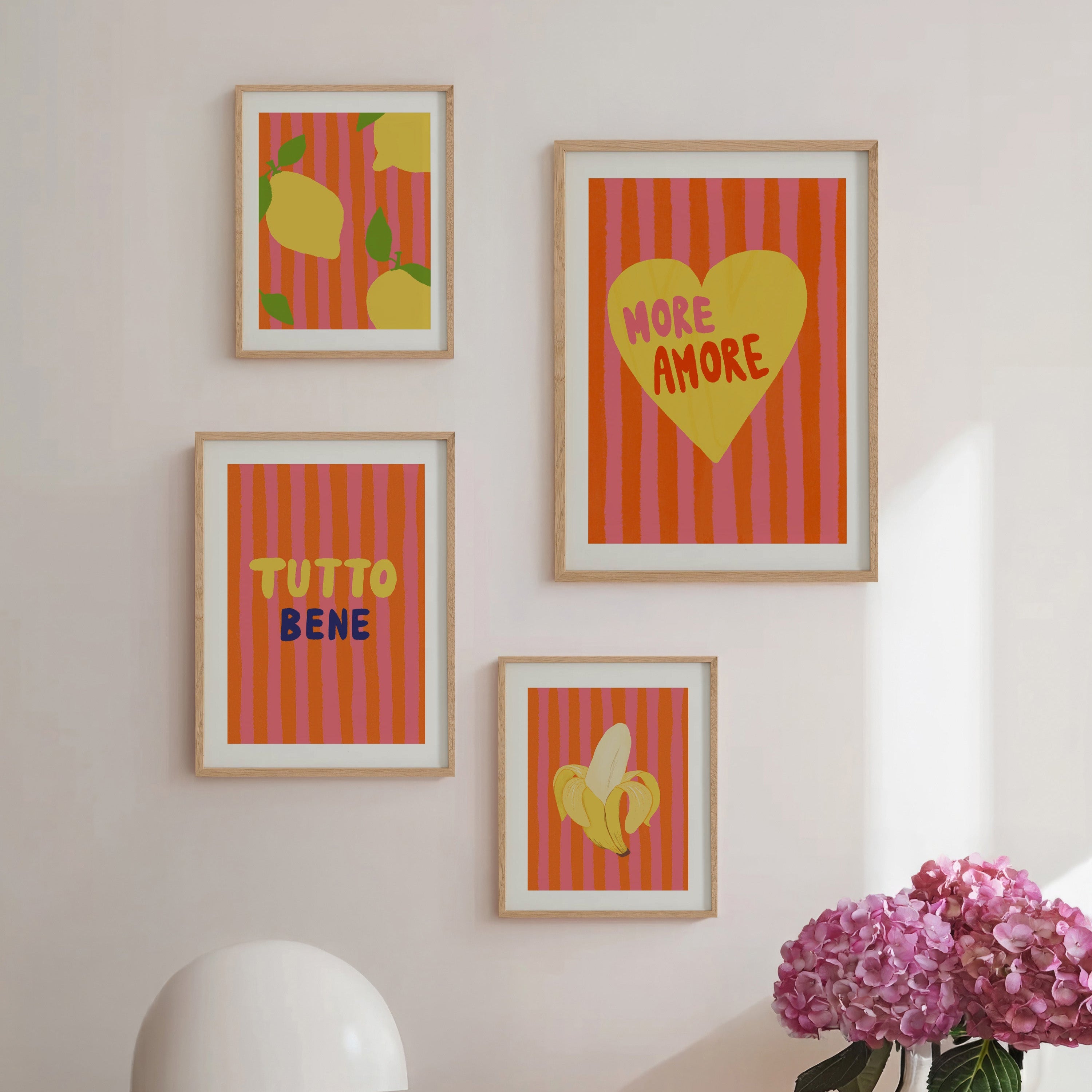 POSTER ZITRONEN PINK ORANGE