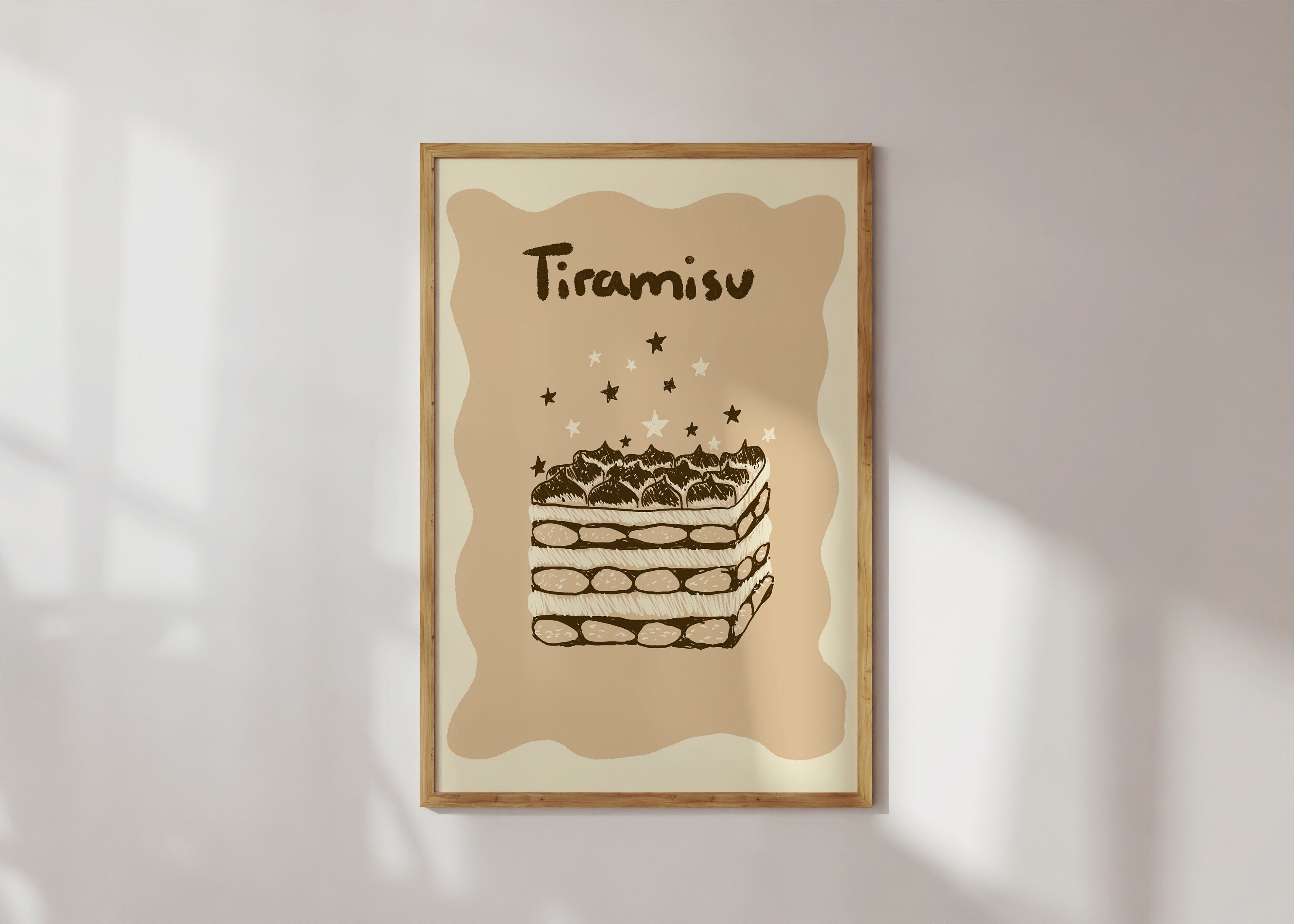Poster-Set Tiramisu und I Dolci Illustration / Kunstdruck / Dolce Vita / Italien, Küche, Essen, Süßigkeiten