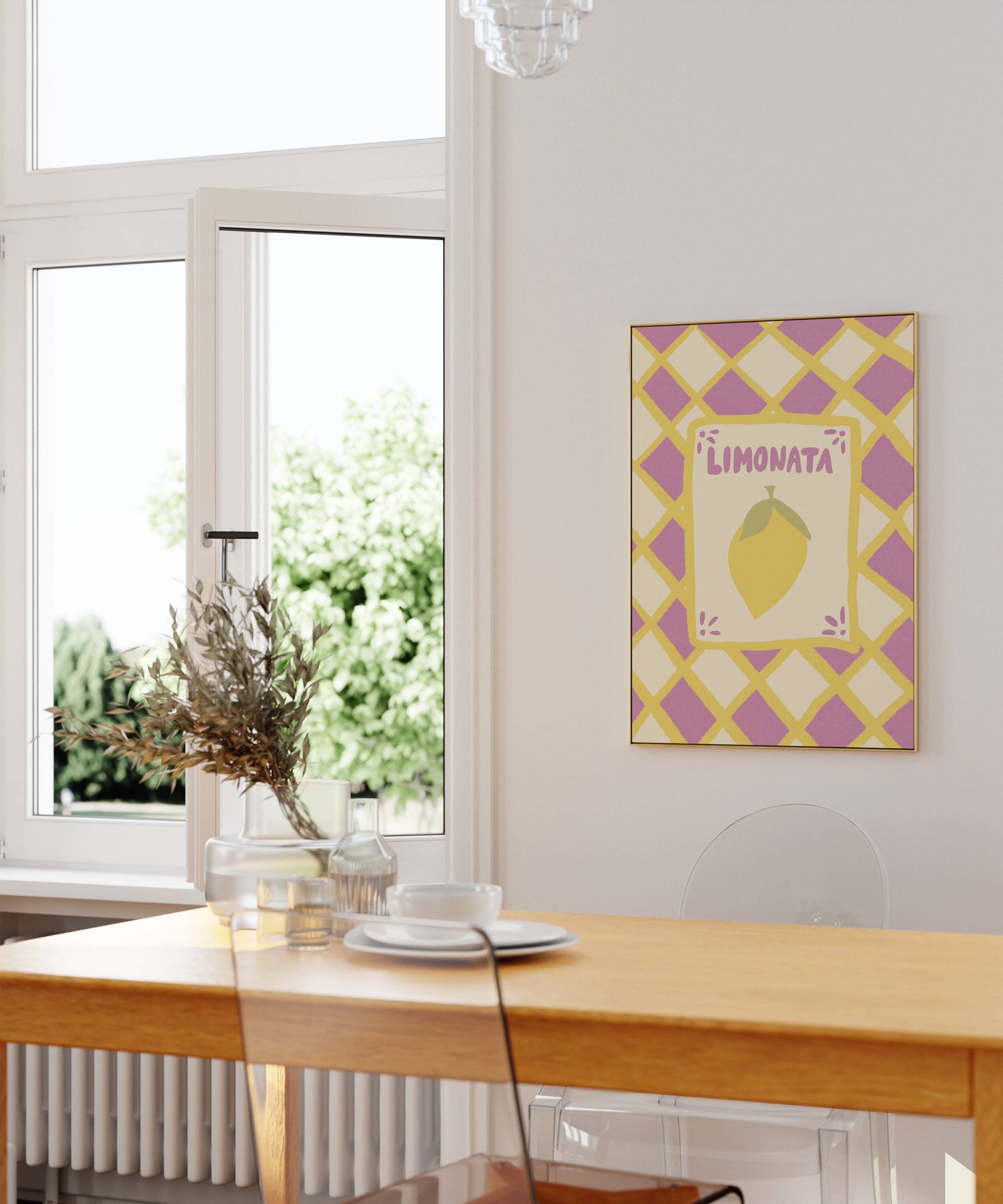 Poster Limonata / Rosa Limo Party / Zitronen