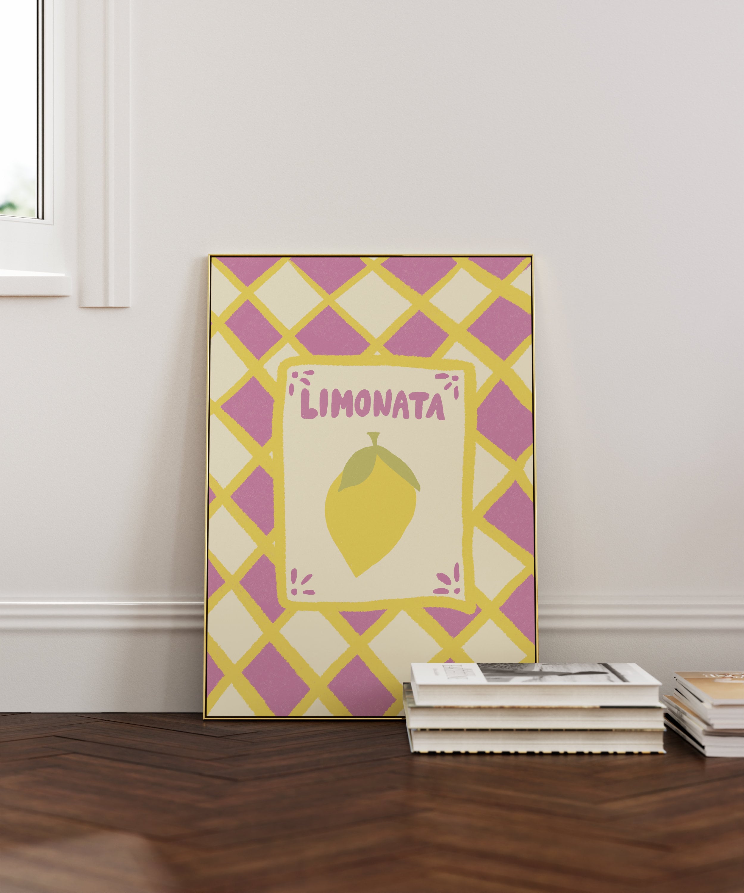 Poster Limonata / Rosa Limo Party / Zitronen